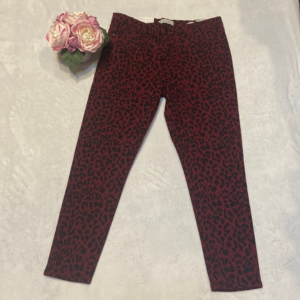 NWT Social Standard By Sanctuary Size 12 Animal Print Mid Rise Ankle Skinny Pant